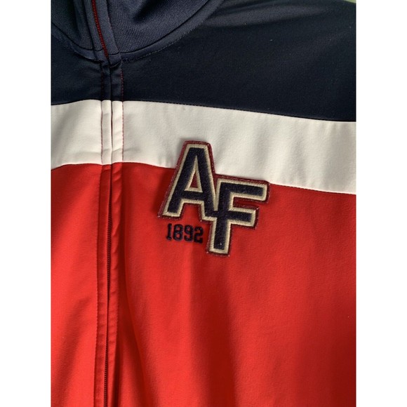 Vintage Abercrombie & Fitch Full Zip Track Jacket Mens Size Red Blue Large Y2K - Picture 5 of 14